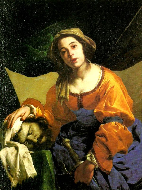 Bernardo Cavallino judit med holofernes huvud oil painting image